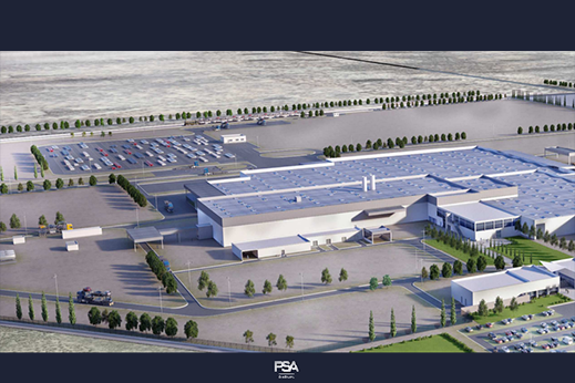 PSA Group presents the construction site of its Kenitra plant ...
