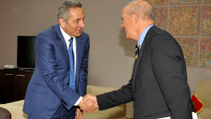 Rencontre de M. Moulay Hafid Elalamy avec M. Augusto Santos Silva, Ministre des Affaires Etrangères de la République portugaise